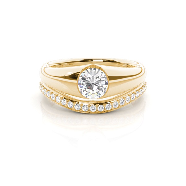 White Gold Bridal Set Diamond Engagement Ring
