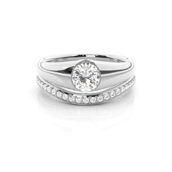 White Gold Bridal Set Diamond Engagement Ring