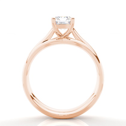 Emerald Rose Gold Bridal Engagement and Wedding Bands Ring Sets