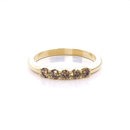 Yellow Gold Champagne Diamond Rings