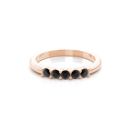 Rose Gold 5 Stone Diamond Rings