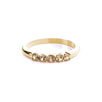 Yellow Gold 5 Stone Diamond Rings
