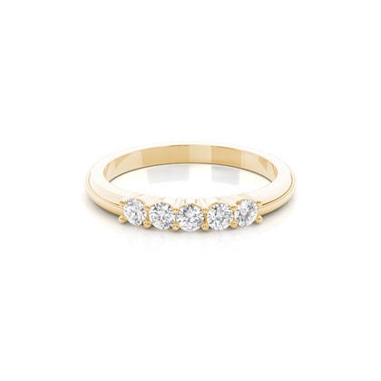 Yellow Gold 5 Stone Diamond Rings