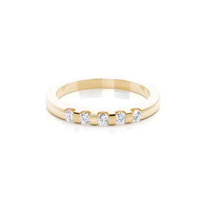 Yellow Gold 5 Stone Diamond Rings