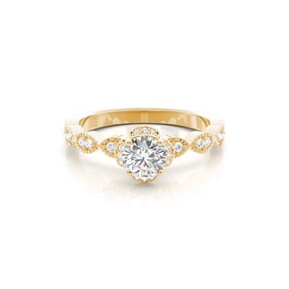 Yellow Gold Vintage Diamond Engagement Rings