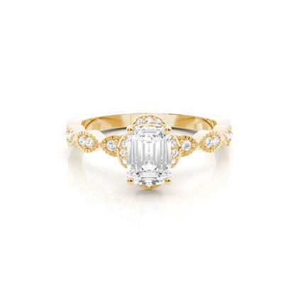 Smaragd Gelbgold Diamantringe