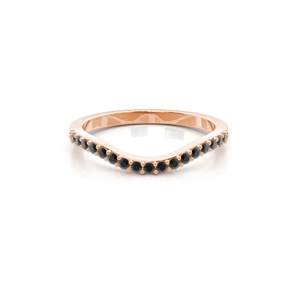 Comfort Fit Black Diamond Women's Shaped Band