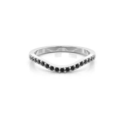 Comfort Fit Black Diamond Women's Shaped Band