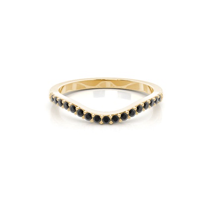 Comfort Fit Black Diamond Women's Shaped Band