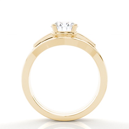 Yellow Gold Bridal Engagement and Wedding Bands Ring Sets