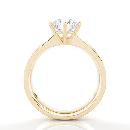 Yellow Gold Bridal Set Diamond Engagement Rings