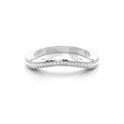 2.30mm Studded Slight Comfort Fit Diamond Shaped Band