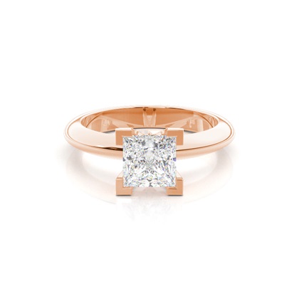 Rose Gold Solitaire Diamond Rings