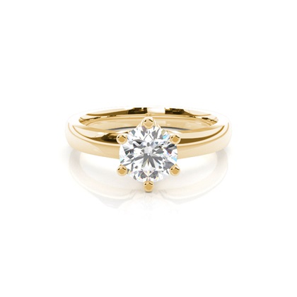 Yellow Gold Solitaire Engagement Rings