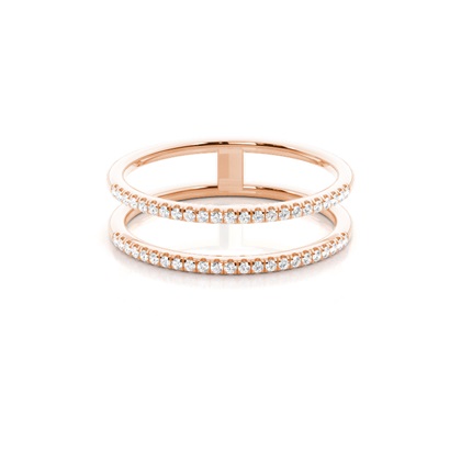 Rose Gold Half Eternity Diamond Rings