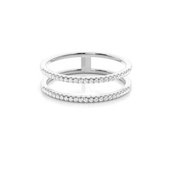 Runder Petite Diamantring mit einer Krappenfassung