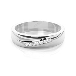 Gespickt Leichte Passform Diamant Hochzeits Formband