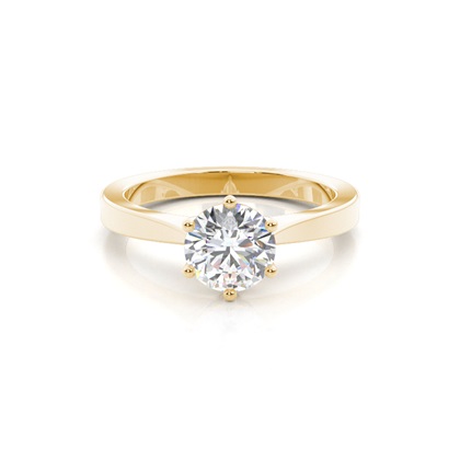 Yellow Gold Solitaire Diamond Engagement Rings