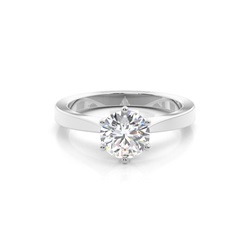 Diamantenring in einer Krappenfassung
