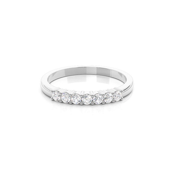 4 Prong Setting Plain Seven Stone Ring