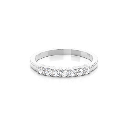 4 Prong Setting Plain Seven Stone Ring