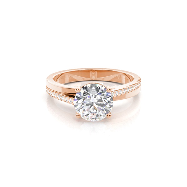4 Prong Setting Side Stone Engagement Ring