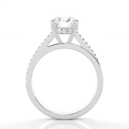 4 Prong Setting Side Stone Engagement Ring