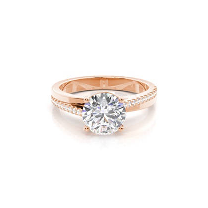 Rose Gold Womens Diamond Engagement Rings