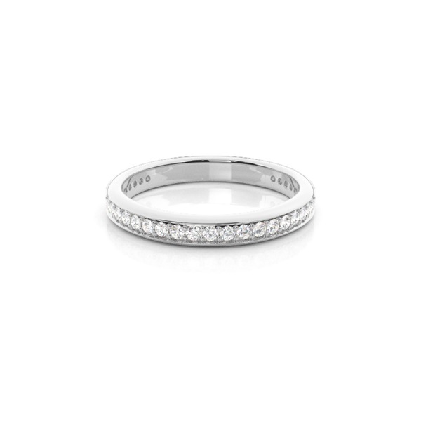 Pave Setting Half Eternity Diamond Ring