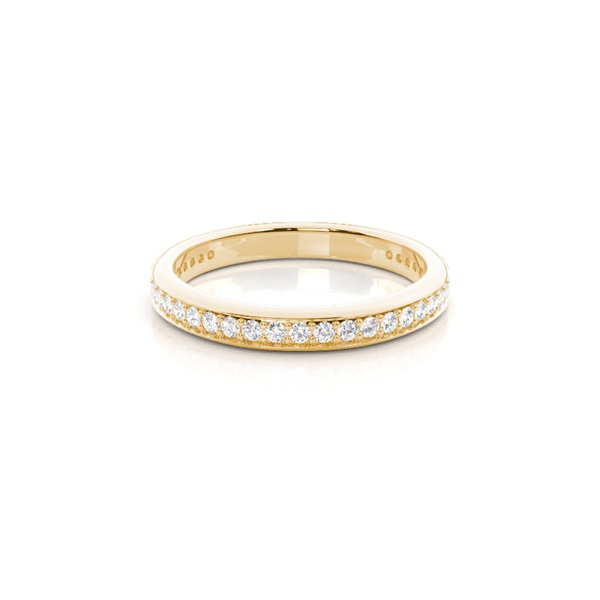 Pave Setting Half Eternity Diamond Ring