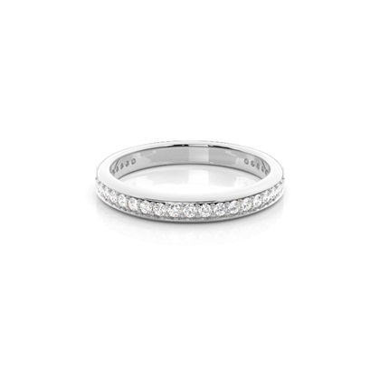 Pave Setting Half Eternity Diamond Ring