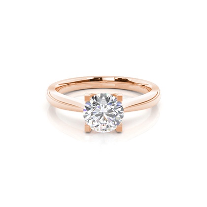 Rose Gold Solitaire Diamond Rings