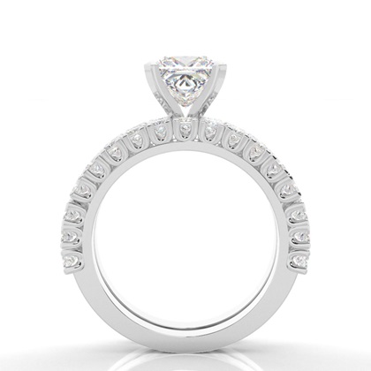Princess Platinum Bridal Set Engagement Rings