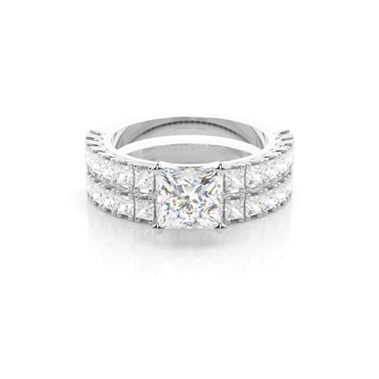 Princess Bridal Set Diamond Engagement Rings