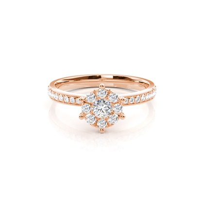 White Gold Round Diamond Engagement Ring
