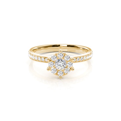 White Gold Round Diamond Engagement Ring