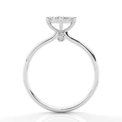 Pressure Setting Cluster Diamond Engagement Ring