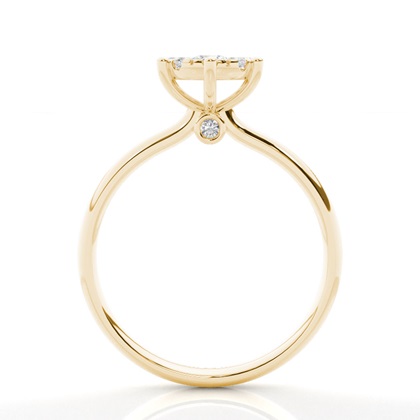 Yellow Gold Cluster Diamond Rings