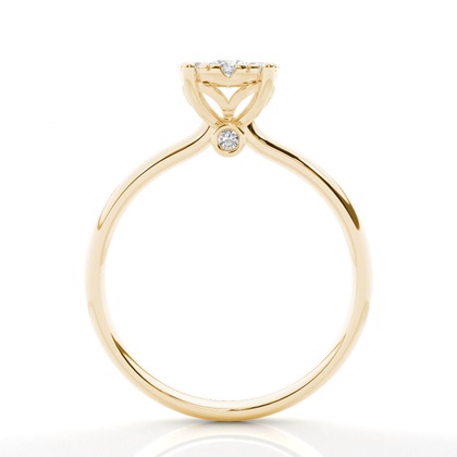 Runder Mehrfachdiamant Ring in einer Krappenfassung