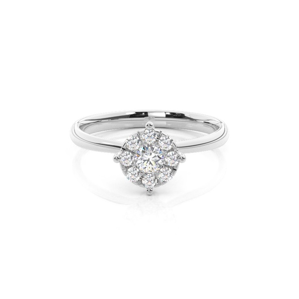4 Prong Setting Plain Engagement Ring