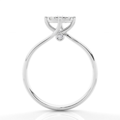 Weißgold Cluster Verlobungsringe