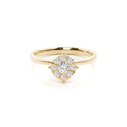 Diamantenring in einer Krappenfassung