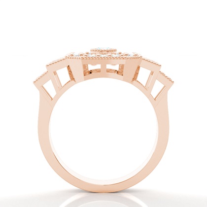 Rose Gold Diamond Cluster Rings