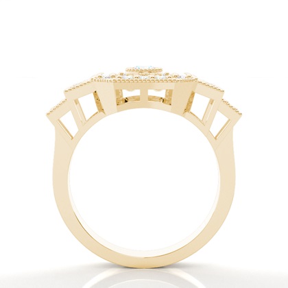 Gelbgold Cluster Diamantringe