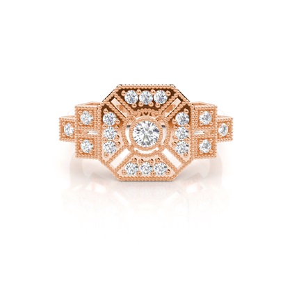 Rose Gold Diamond Cluster Rings