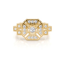 Runder Diamant Cluster Ring