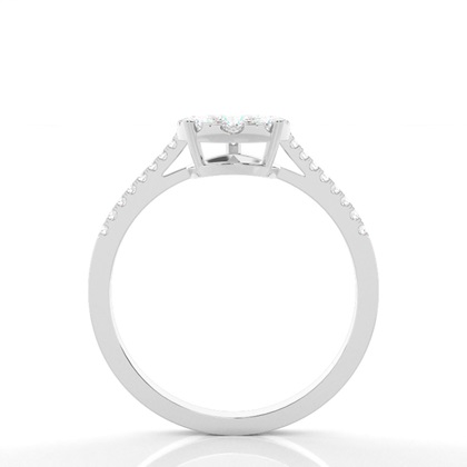 Runder Diamant Cluster Ring in einer Krappenfassung