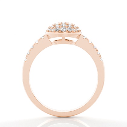 Rose Gold Cluster Diamond Rings