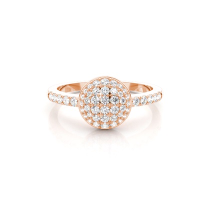 Rose Gold Diamond Cluster Rings