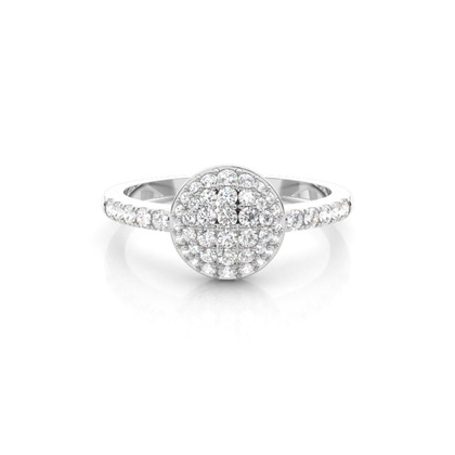 White Gold Round Diamond Engagement Ring